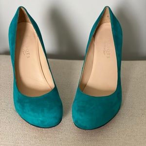 Talbots teal heels